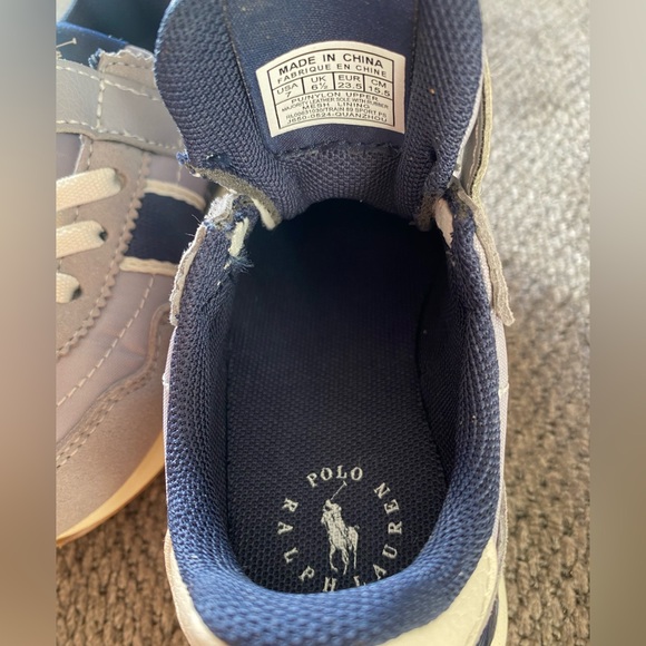 Polo by Ralph Lauren toddler Gray and Navy Sneakers size 7 - Picture 6 of 6